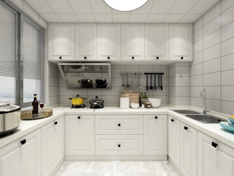 欧普厨卫4U型厨房橱柜装修效果图与衣物收纳的巧妙结合