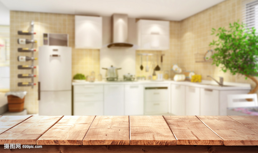 厨房桌面背景 烹饪空间的视觉魅力